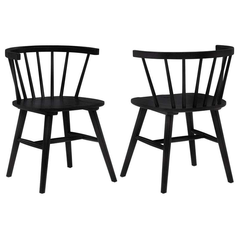 Jeffries Windsor Wood Dining Side Chair Black (Set of 2) - 107202BLK