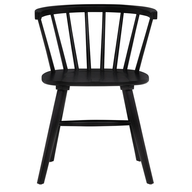 Jeffries Windsor Wood Dining Side Chair Black (Set of 2) - 107202BLK