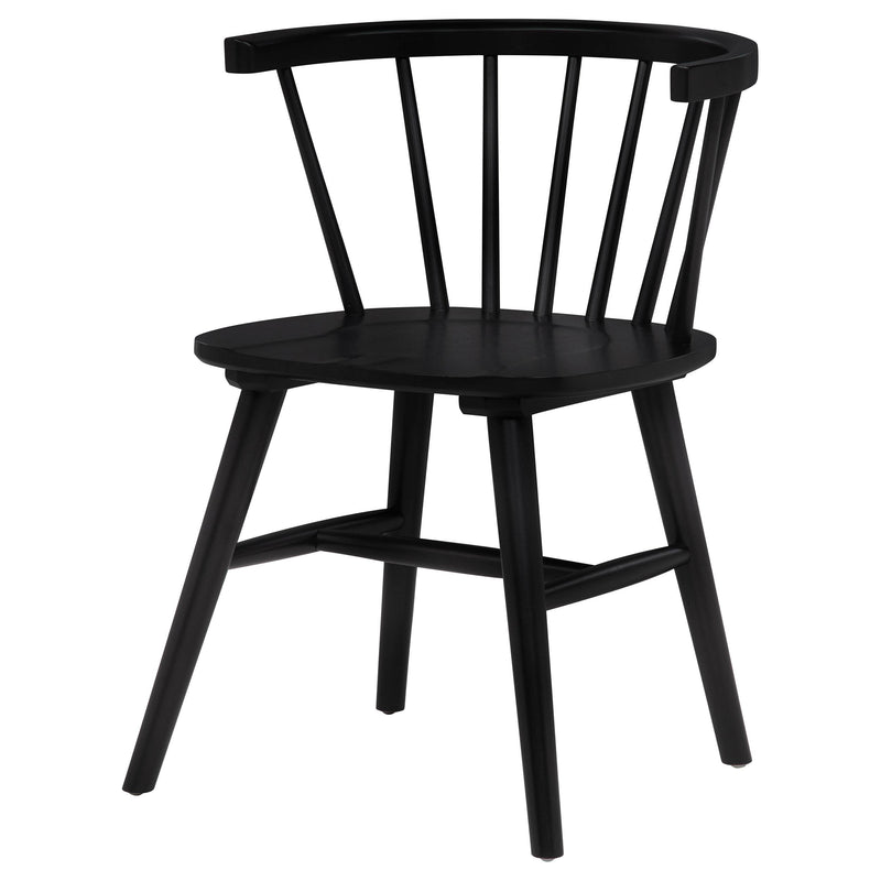 Jeffries Windsor Wood Dining Side Chair Black (Set of 2) - 107202BLK