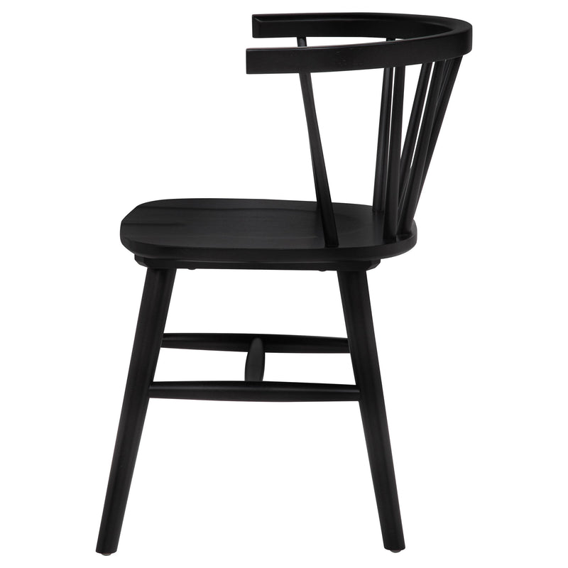 Jeffries Windsor Wood Dining Side Chair Black (Set of 2) - 107202BLK