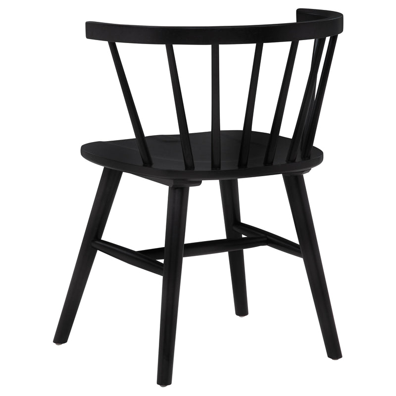 Jeffries Windsor Wood Dining Side Chair Black (Set of 2) - 107202BLK