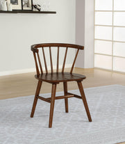 Jeffries Windsor Wood Dining Side Chair Walnut (Set of 2) - 107202WAL