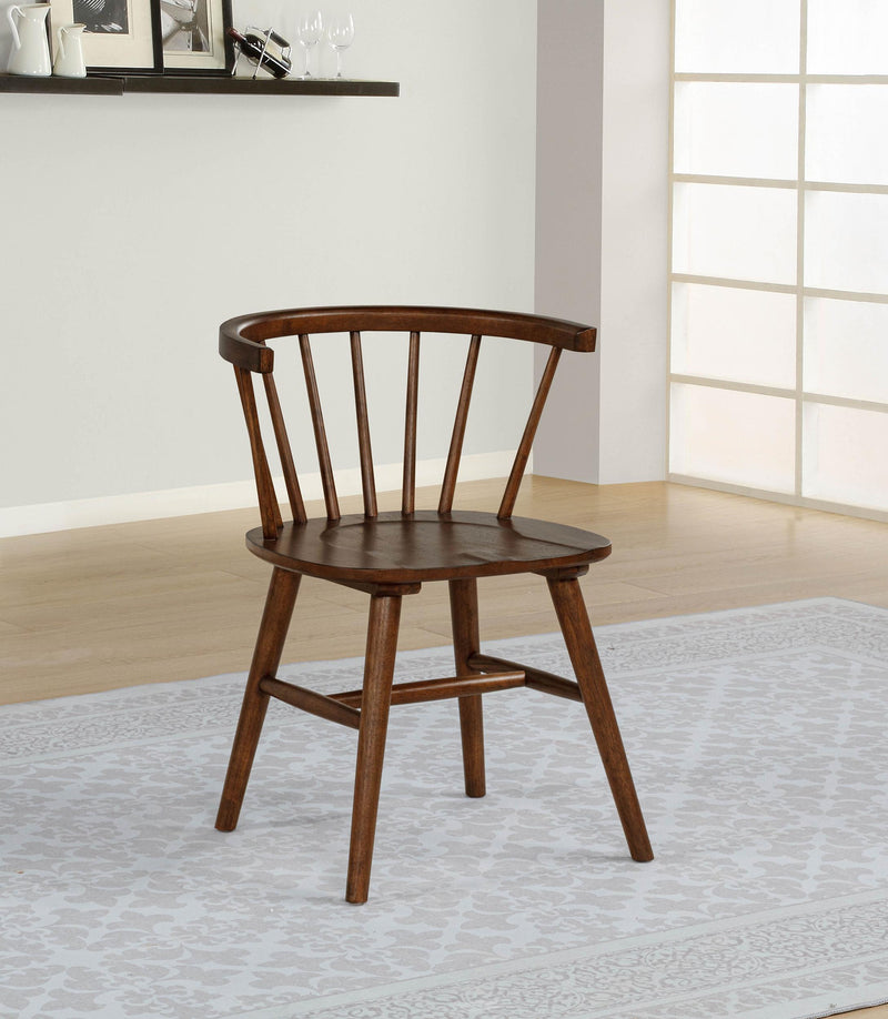 Jeffries Windsor Wood Dining Side Chair Walnut (Set of 2) - 107202WAL