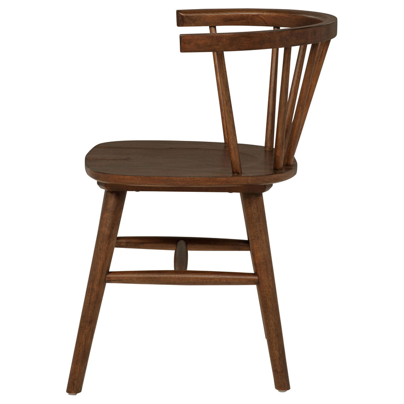 Jeffries Windsor Wood Dining Side Chair Walnut (Set of 2) - 107202WAL