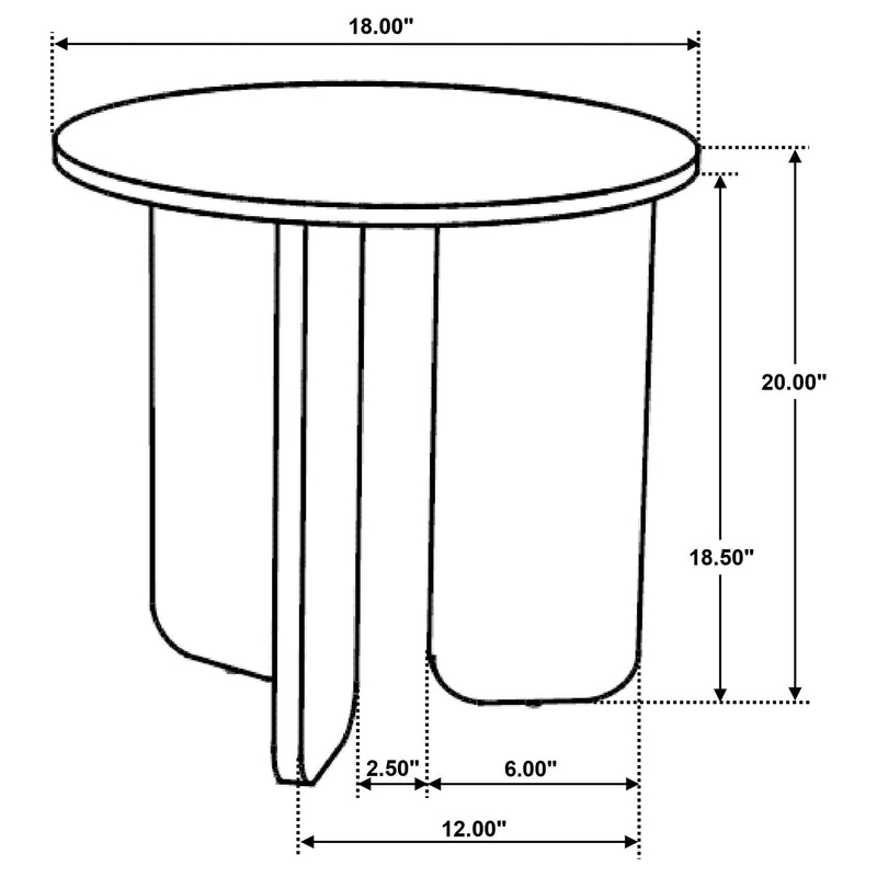 Jenna 2-piece Round Marble Top Coffee Table Set Brown - 706168-S2