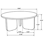 Jenna 2-piece Round Marble Top Coffee Table Set Brown - 706168-S2