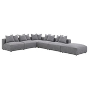 Jennifer Square Upholstered Ottoman Grey - 551596
