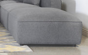 Jennifer Square Upholstered Ottoman Grey - 551596