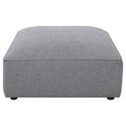 Jennifer Square Upholstered Ottoman Grey - 551596