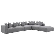 Jennifer Square Upholstered Ottoman Grey - 551596