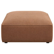 Jennifer Square Upholstered Ottoman Terracotta - 551593