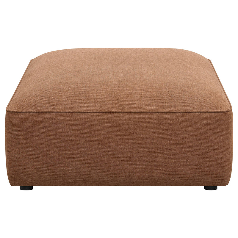 Jennifer Square Upholstered Ottoman Terracotta - 551593