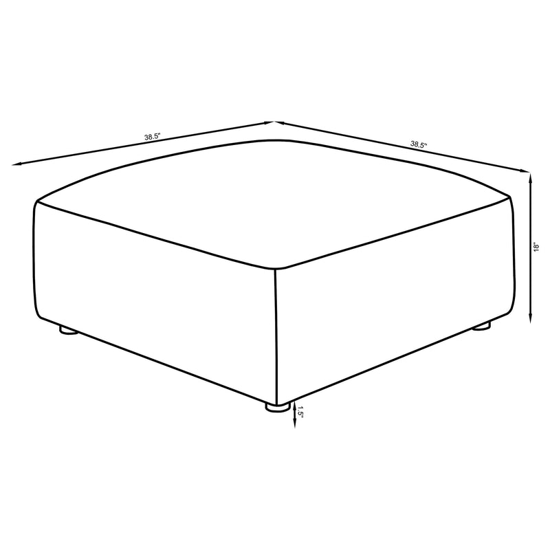 Jennifer Square Upholstered Ottoman Terracotta - 551593