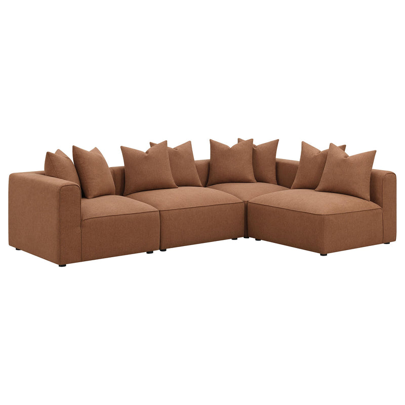 Jennifer Upholstered Armless Chair Terracotta - 551591