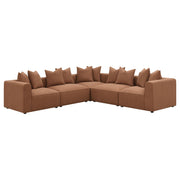 Jennifer Upholstered Armless Chair Terracotta - 551591