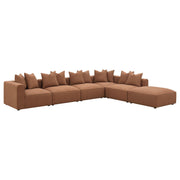Jennifer Upholstered Armless Chair Terracotta - 551591