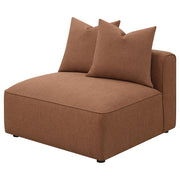 Jennifer Upholstered Armless Chair Terracotta - 551591