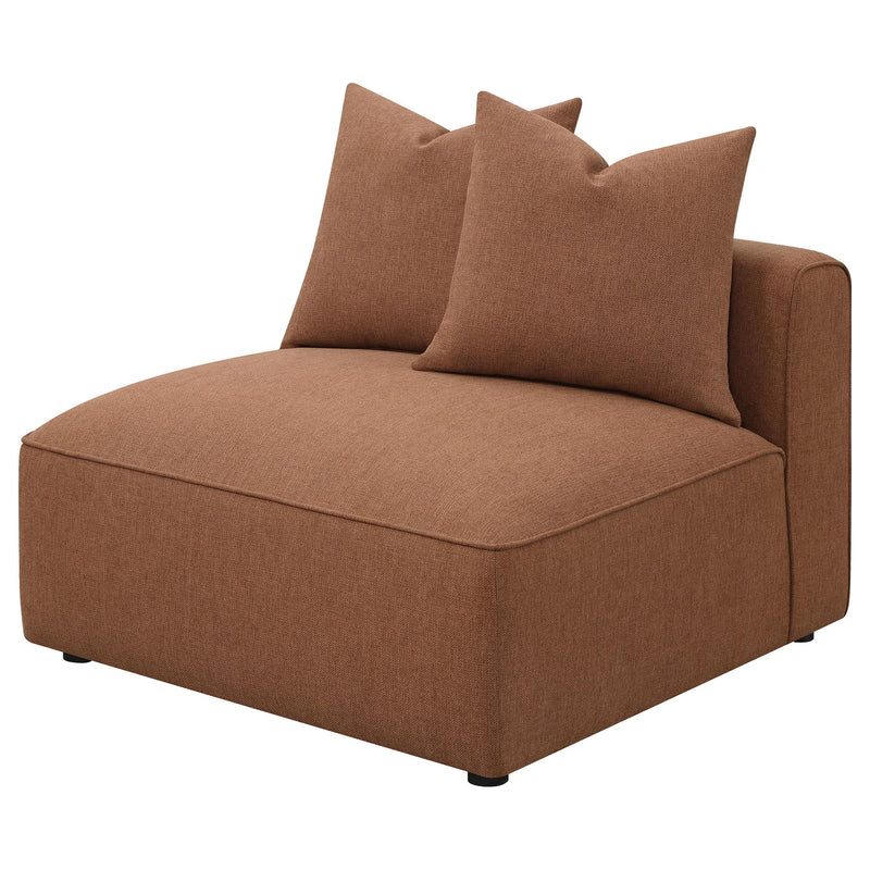 Jennifer Upholstered Armless Chair Terracotta - 551591