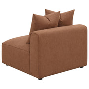 Jennifer Upholstered Armless Chair Terracotta - 551591