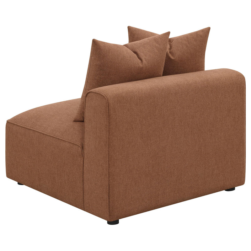 Jennifer Upholstered Armless Chair Terracotta - 551591