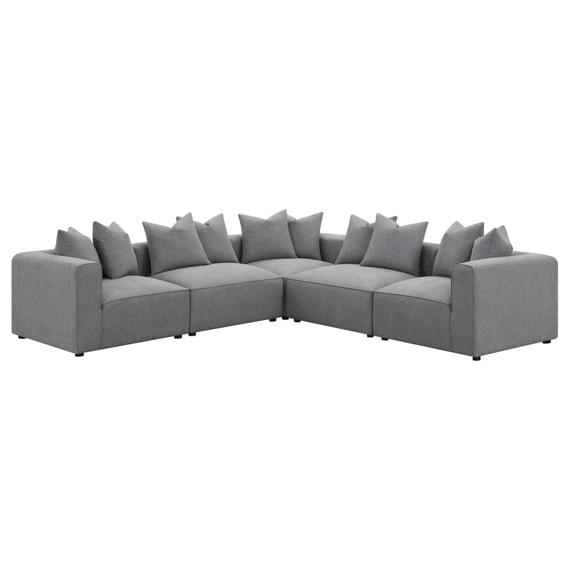 Jennifer Upholstered Corner Chair Grey - 551595