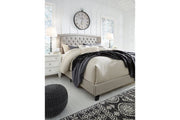 Jerary Gray King Upholstered Bed - Gate FurnitureKing Bed