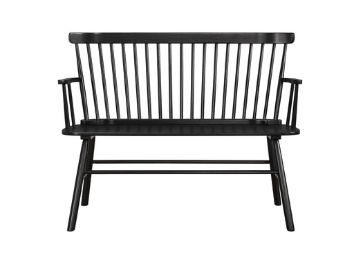 Jerimiah Spindleback Black Bench - Gate FurnitureAccent Bench