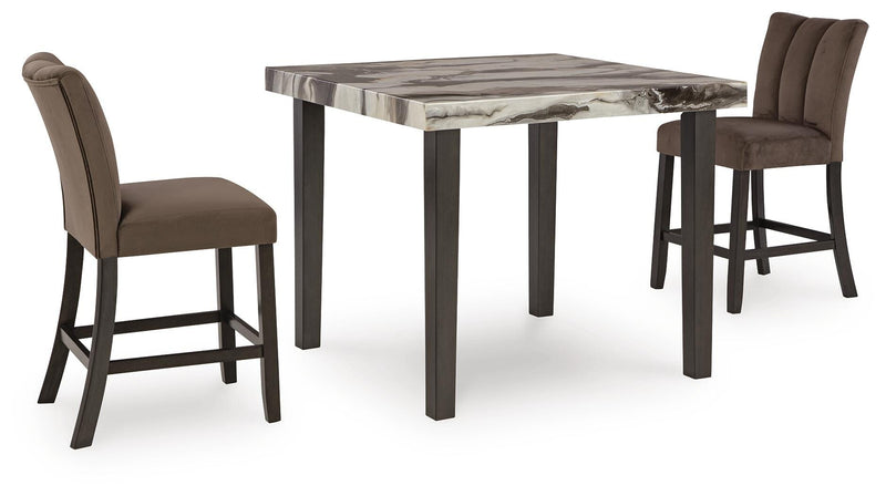 Jeshina Counter Height Dining Table and 2 Barstools - PCD581D6