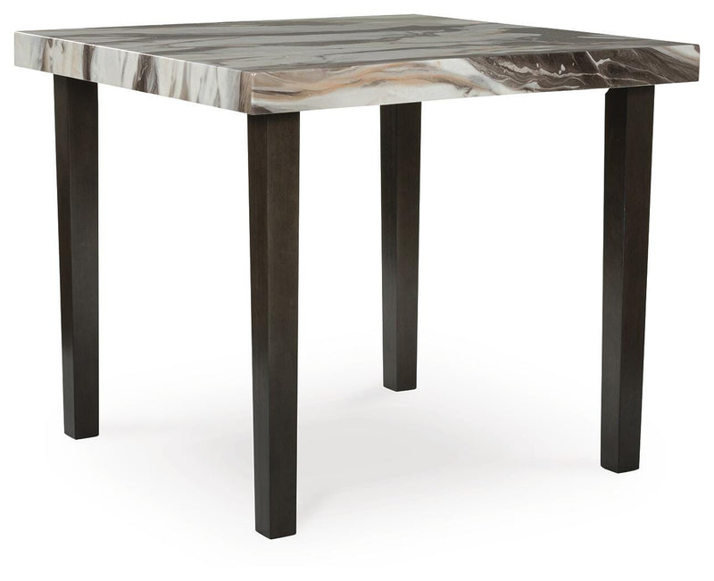Jeshina Dark Brown Counter Height Dining Table and 4 Barstools - PCD581D3