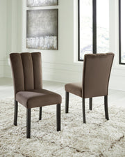 Jeshina Dark Brown Dining Table and 6 Chairs - PCD581D5