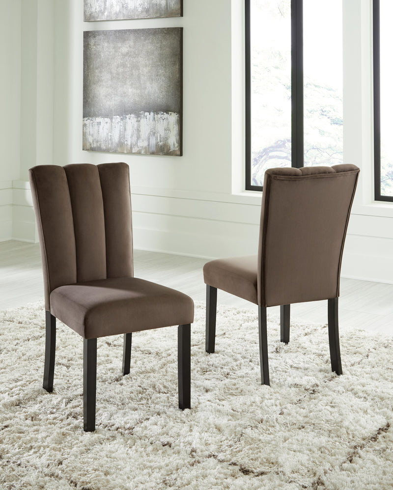 Jeshina Dark Brown Dining Table and 6 Chairs - PCD581D5
