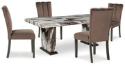 Jeshina Dining Table and 4 Chairs - PCD581D2
