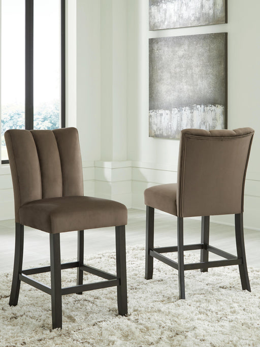 Jeshina Mocha Counter Height Barstool, Set of 2 - PCD581-124