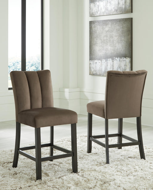 Jeshina Mocha Counter Height Barstool (Set of 2) - PCD581-124X2