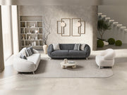 Jesse 3-pieces (Sofa & Loveseat & Chair) Livingroom Set - Cream in Cream - 200-ST-SOFT03-CR-321
