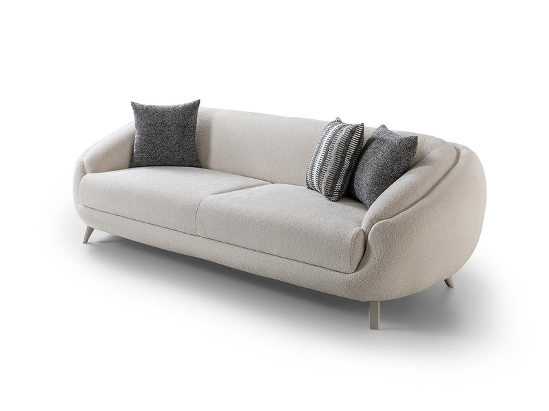 Jesse 3-pieces (Sofa & Loveseat & Chair) Livingroom Set - Cream in Cream - 200-ST-SOFT03-CR-321
