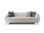 Jesse 3-pieces (Sofa & Loveseat & Chair) Livingroom Set - Cream in Cream - 200-ST-SOFT03-CR-321