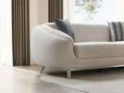 Jesse 3-pieces (Sofa & Loveseat & Chair) Livingroom Set - Cream in Cream - 200-ST-SOFT03-CR-321