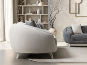 Jesse 3-pieces (Sofa & Loveseat & Chair) Livingroom Set - Walnut in Cream - 200-ST-SOFT03-WL-321