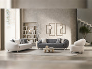 Jesse 3-pieces (Sofa & Loveseat & Chair) Livingroom Set - Walnut in Cream - 200-ST-SOFT03-WL-321