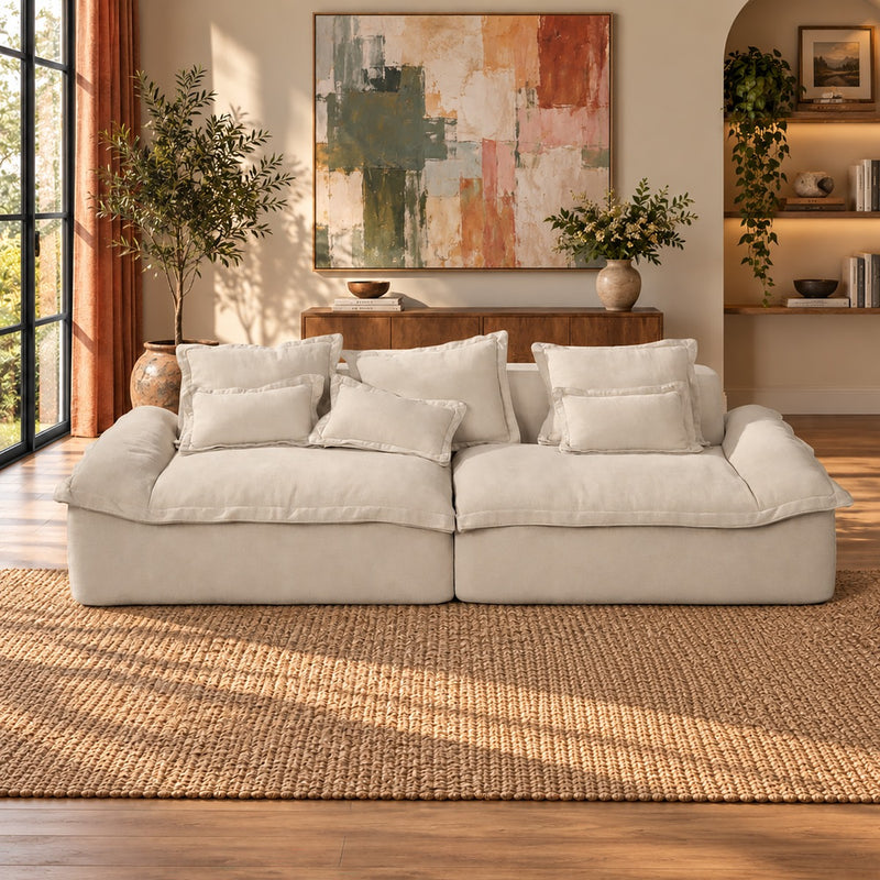 Jesse Oversized Sofa w/6 Pillows - LV07680