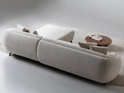 Jesse Sectional Sofa - Walnut in Cream - 200-ST-JES-İSTANBUL01-WAL-S