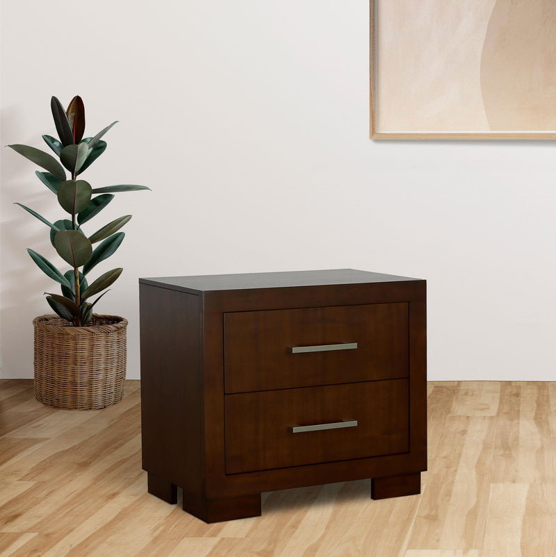 Jessica 2-drawer Nightstand Cappuccino - 200712