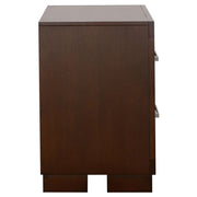 Jessica 2-drawer Nightstand Cappuccino - 200712