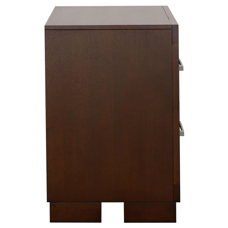 Jessica 2-drawer Nightstand Cappuccino - 200712