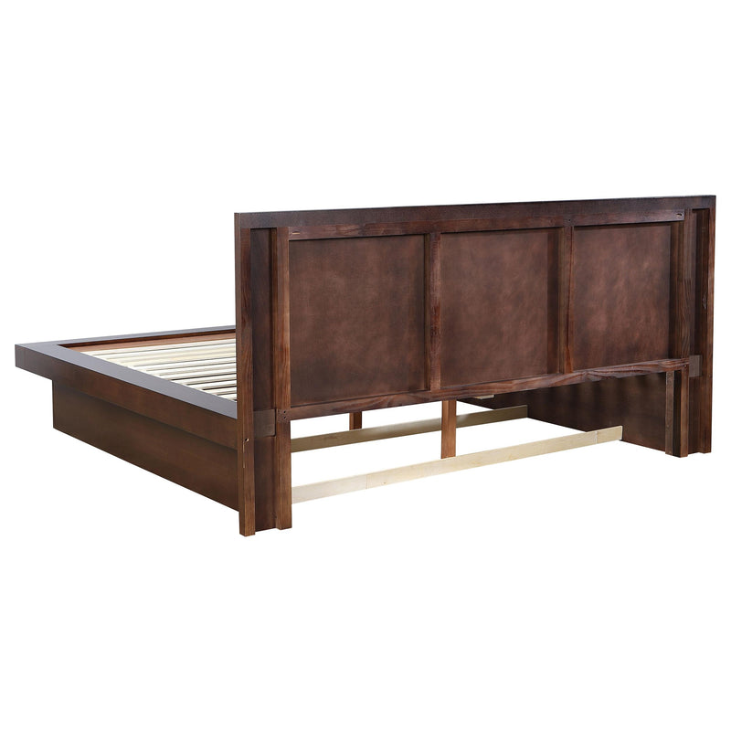 Jessica 4-piece Eastern King LED Bedroom Set Cappuccino - 200711KE-S4
