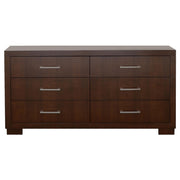 Jessica 4-piece Eastern King LED Bedroom Set Cappuccino - 200711KE-S4