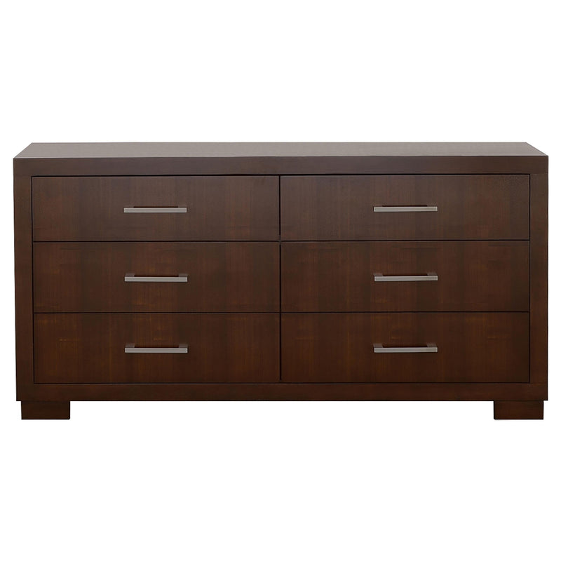 Jessica 4-piece Eastern King LED Bedroom Set Cappuccino - 200711KE-S4