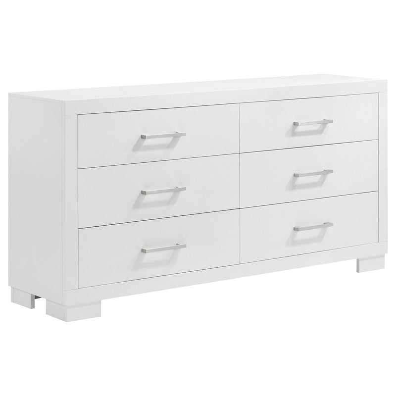 Jessica 4-piece Eastern King LED Bedroom Set Snow White - 202990KE-S4