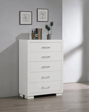 Jessica 5-drawer Bedroom Chest Snow White - 202995